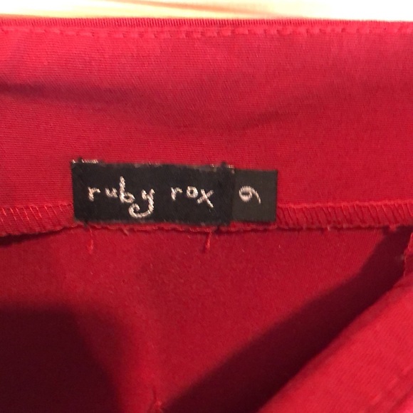 Ruby Rox || Vintage Strapless Fit and Flare Red Mini Dress - Picture 5 of 11